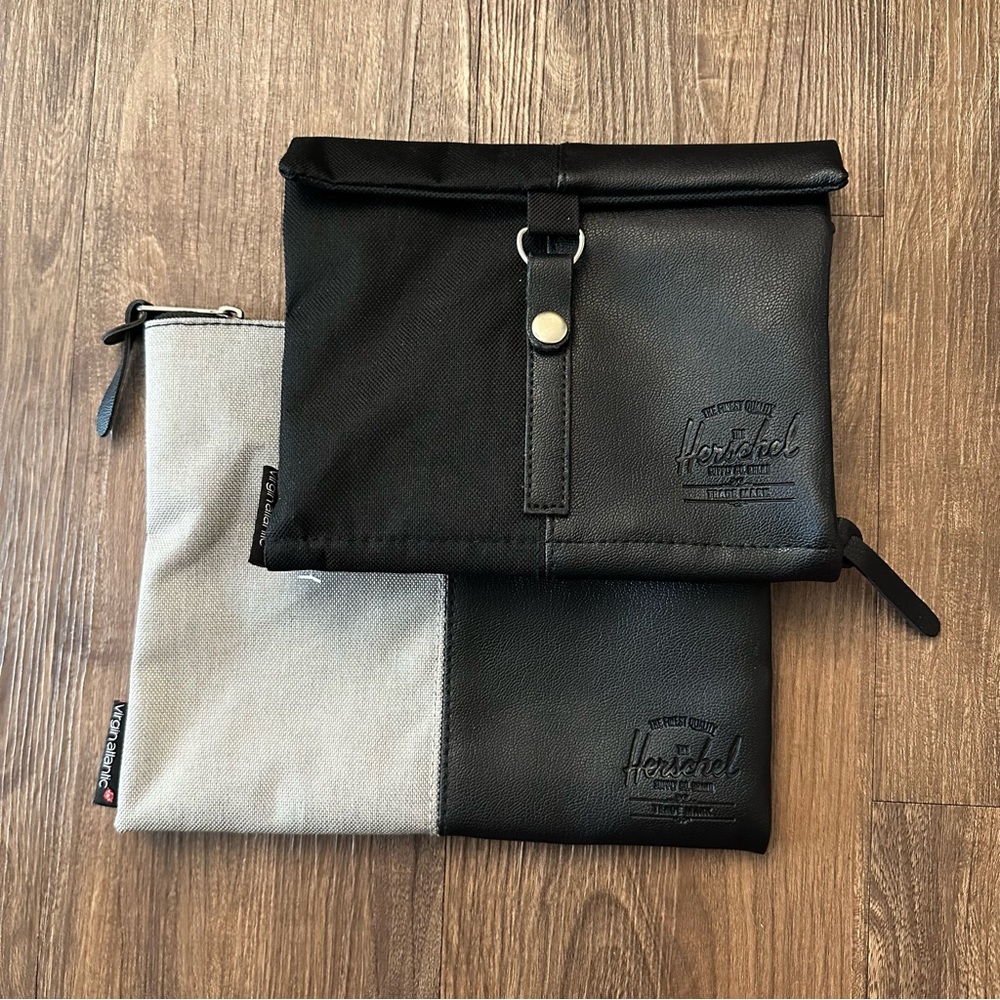 Herschel Supply Company Black and Gray Toiletry Bag Set